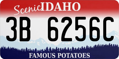 ID license plate 3B6256C