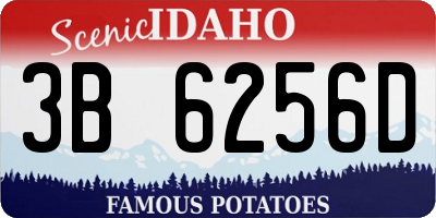 ID license plate 3B6256D