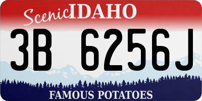 ID license plate 3B6256J