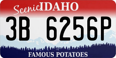 ID license plate 3B6256P
