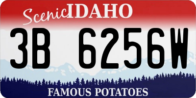ID license plate 3B6256W