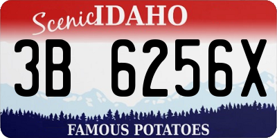 ID license plate 3B6256X