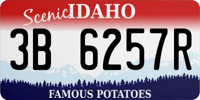 ID license plate 3B6257R