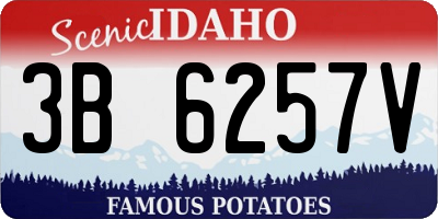 ID license plate 3B6257V