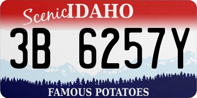 ID license plate 3B6257Y