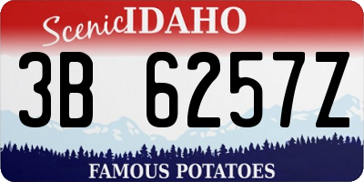 ID license plate 3B6257Z