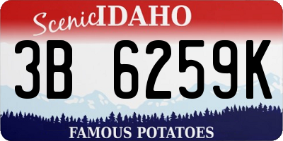 ID license plate 3B6259K
