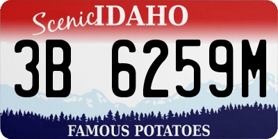 ID license plate 3B6259M