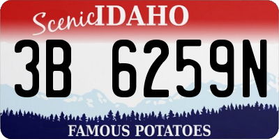 ID license plate 3B6259N