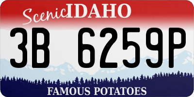 ID license plate 3B6259P