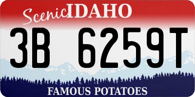 ID license plate 3B6259T