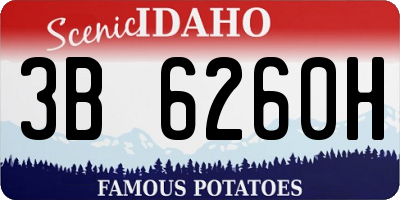 ID license plate 3B6260H