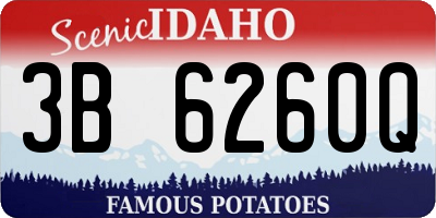 ID license plate 3B6260Q