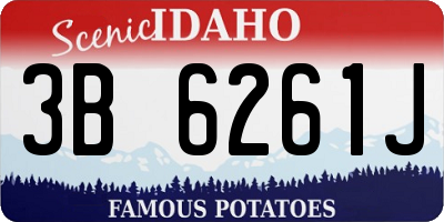 ID license plate 3B6261J