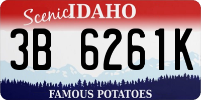 ID license plate 3B6261K