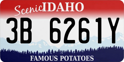 ID license plate 3B6261Y