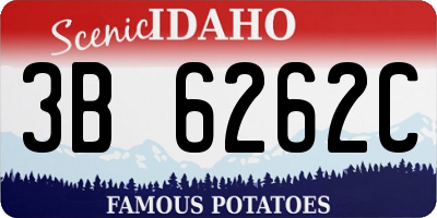 ID license plate 3B6262C