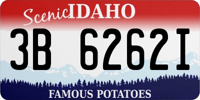ID license plate 3B6262I