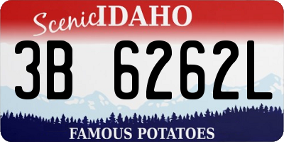 ID license plate 3B6262L