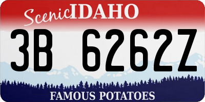 ID license plate 3B6262Z