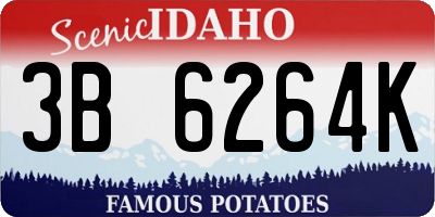 ID license plate 3B6264K