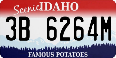 ID license plate 3B6264M