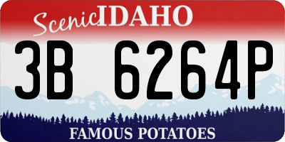 ID license plate 3B6264P