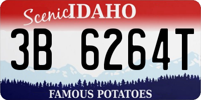 ID license plate 3B6264T