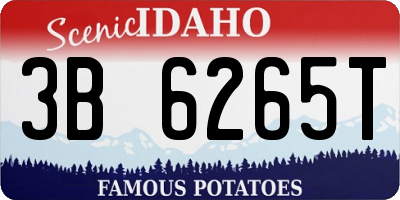 ID license plate 3B6265T