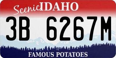 ID license plate 3B6267M