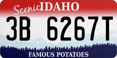 ID license plate 3B6267T