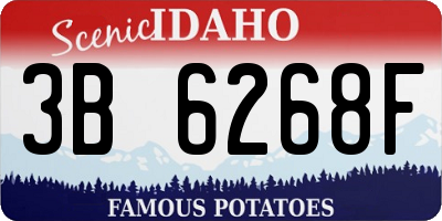 ID license plate 3B6268F