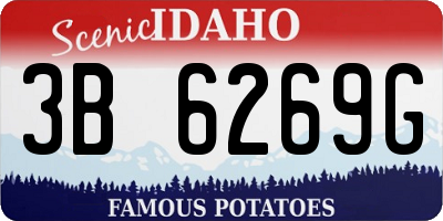 ID license plate 3B6269G
