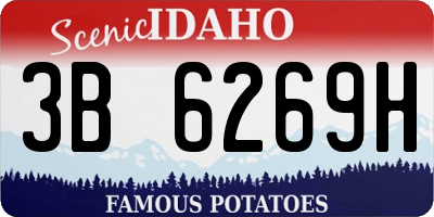 ID license plate 3B6269H