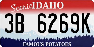 ID license plate 3B6269K