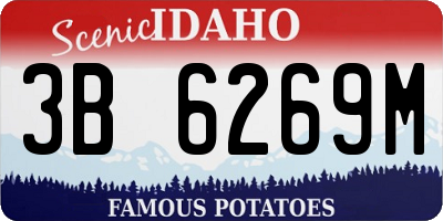 ID license plate 3B6269M