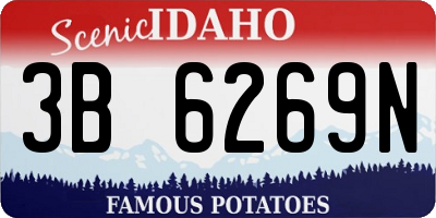 ID license plate 3B6269N