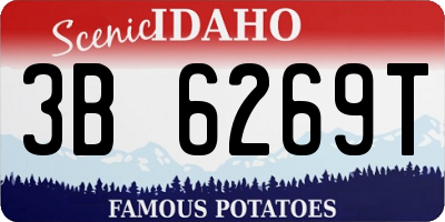 ID license plate 3B6269T