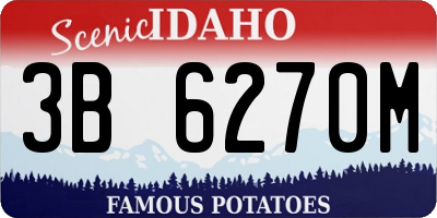 ID license plate 3B6270M