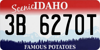 ID license plate 3B6270T