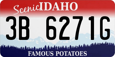 ID license plate 3B6271G