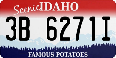 ID license plate 3B6271I