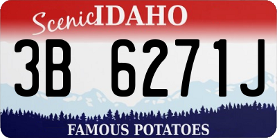 ID license plate 3B6271J