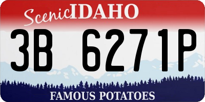 ID license plate 3B6271P