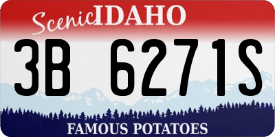 ID license plate 3B6271S
