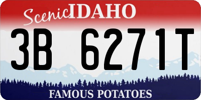 ID license plate 3B6271T