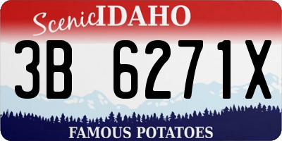 ID license plate 3B6271X