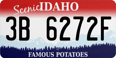ID license plate 3B6272F