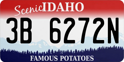 ID license plate 3B6272N