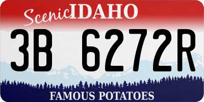 ID license plate 3B6272R